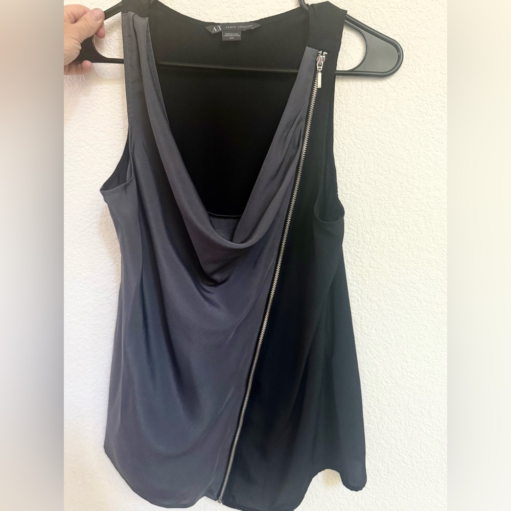 Armani Exchange Black and Gray Tank Top